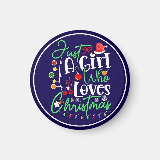 Gewoon Een Meisje Dat Van Kerst Mis Houdt Magneet (Voorkant)