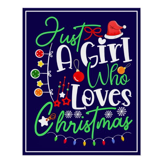 Gewoon Een Meisje Dat Van Kerst Mis Houdt Perfect Poster (Voorkant)