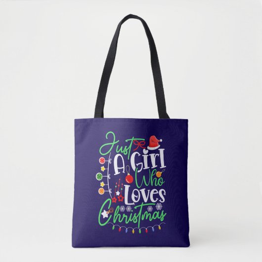 Gewoon Een Meisje Dat Van Kerst Mis Houdt Tote Bag (Voorkant)