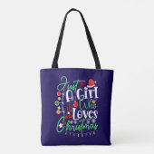 Gewoon Een Meisje Dat Van Kerst Mis Houdt Tote Bag (Achterkant)