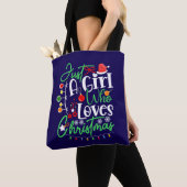 Gewoon Een Meisje Dat Van Kerst Mis Houdt Tote Bag (Dichtbij)
