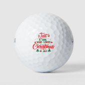 Gewoon een meisje dat van Kerstmis houdt in juli Golfballen (Voorkant)