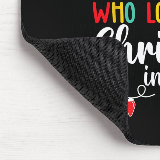 Gewoon een meisje dat van Kerstmis houdt in juli z Muismat (Hoek)