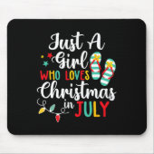 Gewoon een meisje dat van Kerstmis houdt in juli z Muismat (Voorkant)