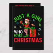 "GEWOON EEN MEISJE DAT VAN KERSTMIS HOUDT" KAART (Voorkant / Achterkant)