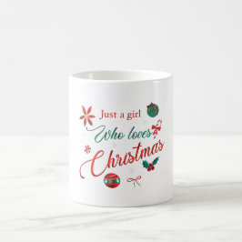 Gewoon een meisje dat van Kerstmis houdt Koffiemok