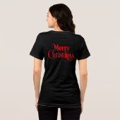 Gewoon een meisje dat van Kerstmis houdt Tri-Blend Shirt (Achterkant volledig)