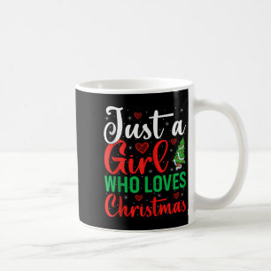 Gewoon een meisje dat van Kerstmis houdt vrouwen m Koffiemok
