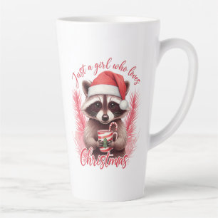 Gewoon een meisje dat van Kerstmis Wasbeer-71692 h Latte Mok