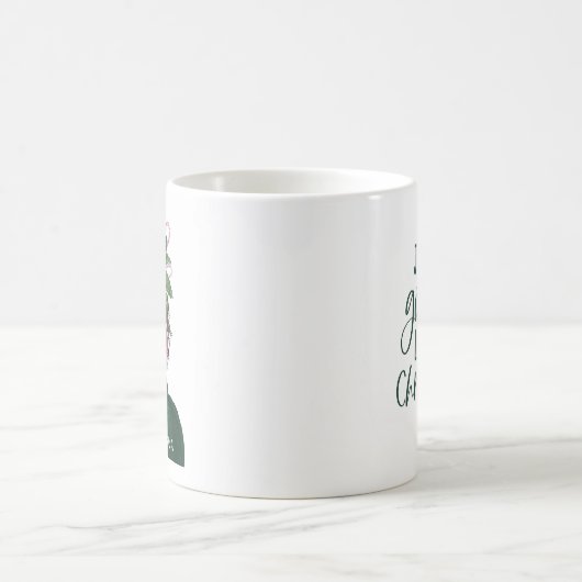 Gewoon een meisje dat van kerstschoonheid houdt koffiemok (Center)