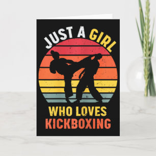 Gewoon een meisje dat van kickboksen houdt Cadeaus Kaart