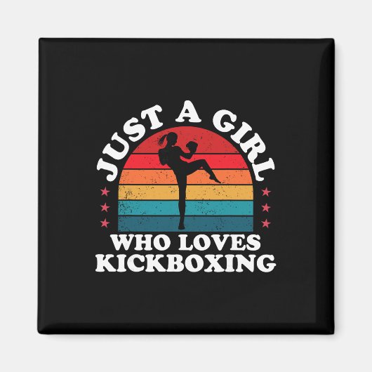 Gewoon een meisje dat van kickboksen houdt Kickbox Magneet (Voorkant)