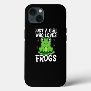 Gewoon een meisje dat van kikkergroene kikkerbrok iPhone 13 hoesje
