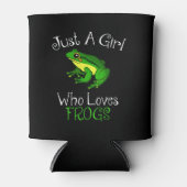 Gewoon een meisje dat van kikkers houdt... blikjeskoeler (Voorkant)