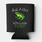 Gewoon een meisje dat van kikkers houdt... blikjeskoeler (Achterkant)