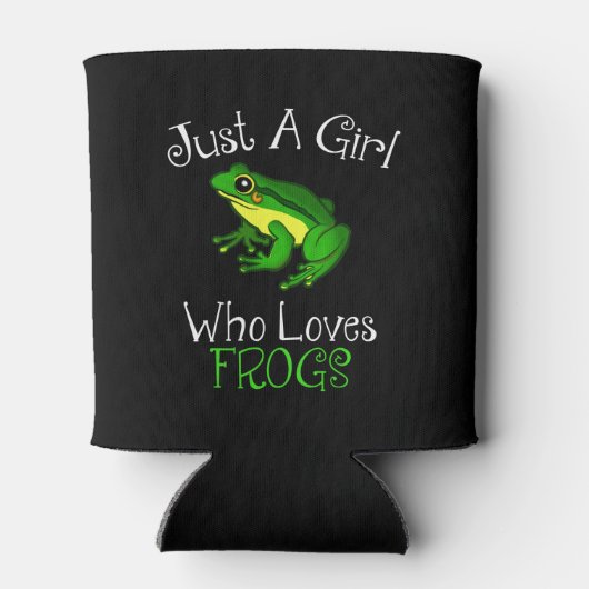 Gewoon een meisje dat van kikkers houdt... blikjeskoeler (Achterkant)
