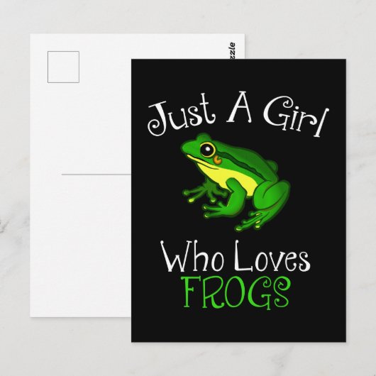 Gewoon een meisje dat van kikkers houdt... briefkaart (Voorkant / Achterkant)