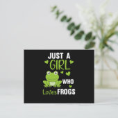 Gewoon een meisje dat van kikkers houdt... briefkaart (Staand voorkant)