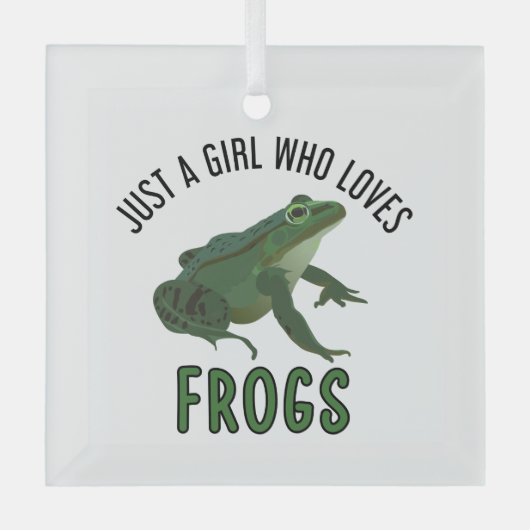 Gewoon een meisje dat van Kikkers houdt Glas Ornament (Voorkant)