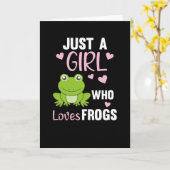 Gewoon een meisje dat van kikkers houdt... kaart (Gele Bloem)