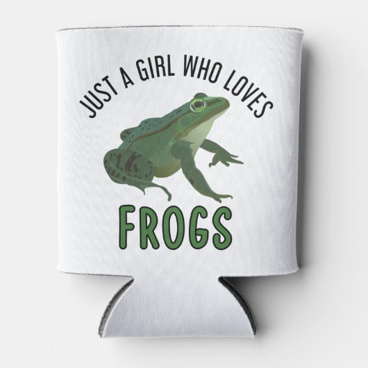 Gewoon een meisje dat van kikkers houdt... met kik blikjeskoeler (Voorkant)