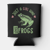 Gewoon een meisje dat van kikkers houdt... met kik blikjeskoeler (Voorkant)
