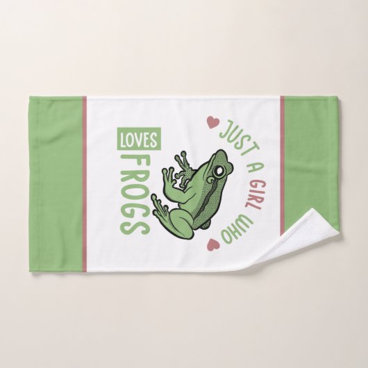 Gewoon een meisje dat van kikkers houdt... met kik handdoek (Handdoek)