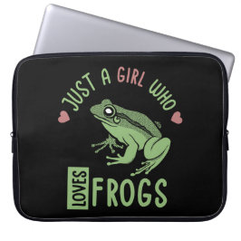 Gewoon een meisje dat van kikkers houdt... met kik laptop sleeve