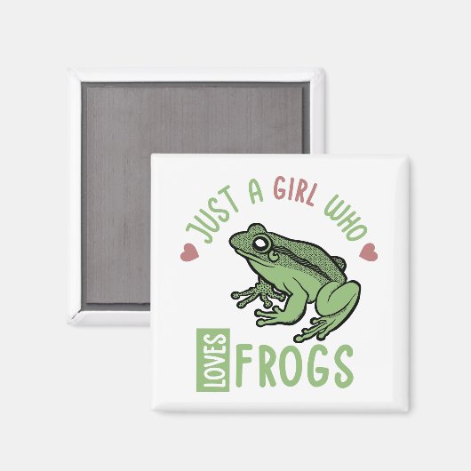 Gewoon een meisje dat van kikkers houdt... met kik magneet (Voorkant / Achterkant)