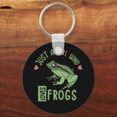 Gewoon een meisje dat van kikkers houdt... met kik sleutelhanger (Voorkant)
