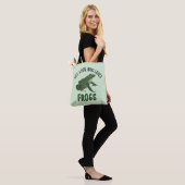 Gewoon een meisje dat van kikkers houdt... met kik tote bag (Op model)