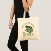 Gewoon een meisje dat van kikkers houdt... met kik tote bag (Voorkant (product))