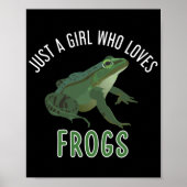 Gewoon een meisje dat van kikkers houdt poster (Voorkant)