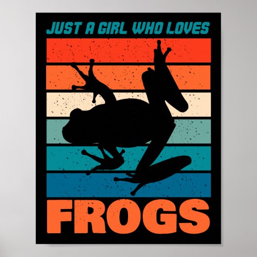 Gewoon een meisje dat van kikkers houdt - Retro An Poster (Voorkant)