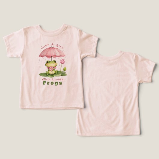 Gewoon een meisje dat van kikkers houdt Schattige  (Ontwerp Voorkant & Achterkant)