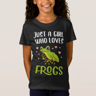 Gewoon een meisje dat van kikkers houdt t-shirt