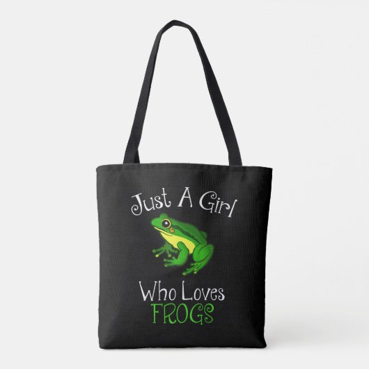 Gewoon een meisje dat van kikkers houdt... tote bag (Achterkant)