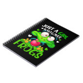 Gewoon een meisje dat van kikkers Kinder meisjes h Notitieboek (Linkerzijde)