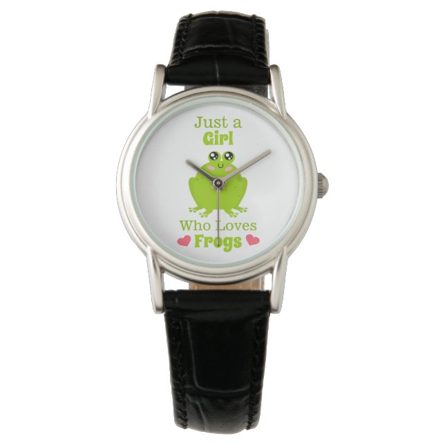 Gewoon een meisje dat van kikkervis houdt horloge (Voorkant)
