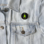 Gewoon een meisje dat van kikkervis houdt ronde button 3,2 cm (In situ)