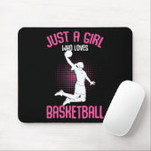 Gewoon een meisje dat van Kinder Basketball Girls  Muismat (Met muis)