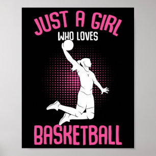 Gewoon een meisje dat van Kinder Basketball Girls  Poster