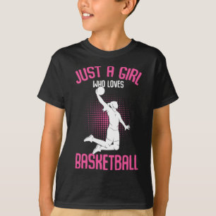 Gewoon een meisje dat van Kinder Basketball Girls  T-shirt