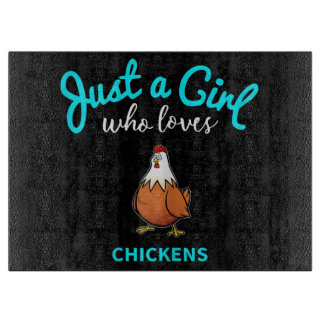 Gewoon een meisje dat van kip houdt | Chicken Love Snijplank