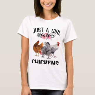 Gewoon een meisje dat van kippen houdt - Chicken L T-shirt