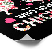 Gewoon een meisje dat van kippen houdt, die kippen poster (Hoek)