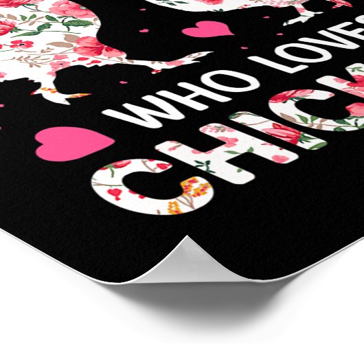 Gewoon een meisje dat van kippen houdt, die kippen poster (Hoek)