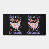 Gewoon een meisje dat van kippen houdt die van de bureaumat (Voorkant)