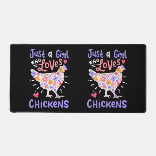 Gewoon een meisje dat van kippen houdt die van de  bureaumat (Voorkant)