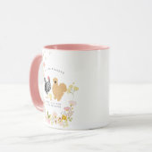 Gewoon een meisje dat van kippen houdt | Monogram Mok (Voorkant links)